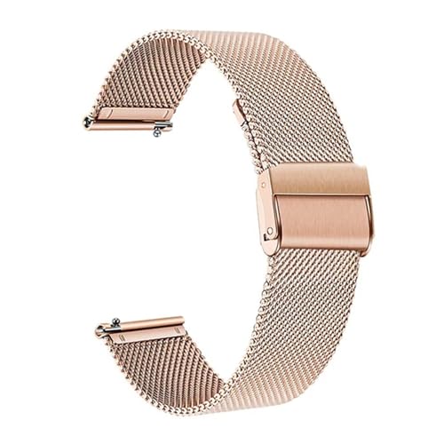 ZIYIWANG 18 mm bis 24 Schnellverschluss-Edelstahlarmband for Herren- und Damenuhrenarmbandzubehör(Rosegold milan,18mm) von ZIYIWANG