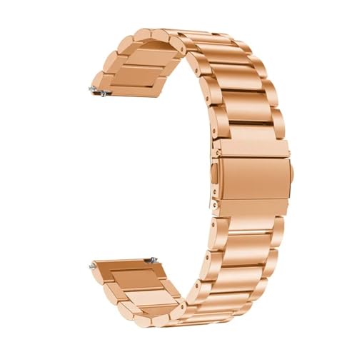 ZIYIWANG 18 mm bis 24 Schnellverschluss-Edelstahlarmband for Herren- und Damenuhrenarmbandzubehör(Rosegold sanzhu,24mm) von ZIYIWANG