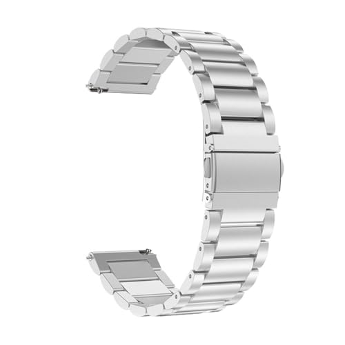 ZIYIWANG 18 mm bis 24 Schnellverschluss-Edelstahlarmband for Herren- und Damenuhrenarmbandzubehör(Silver Sanzhu,18mm) von ZIYIWANG