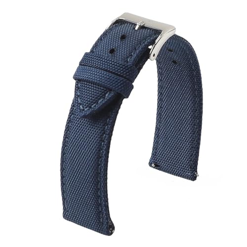 ZIYIWANG 20 mm 22 mm wasserdichtes Marine-Stoffarmband, Schnellverschluss, Nylon-Sportarmband, schweißfest, austauschbares Armband for Herren(Blue,21mm) von ZIYIWANG