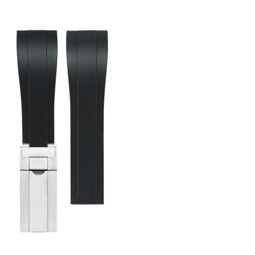 ZIYIWANG 20 mm weiches Silikonkautschukarmband, Ersatzarmband for Tauchsportuhren, wasserdicht und schweißbeständig, Schnellverschlussarmband, geeignet for Männer und Frauen(Gray mid rose,21mm) von ZIYIWANG