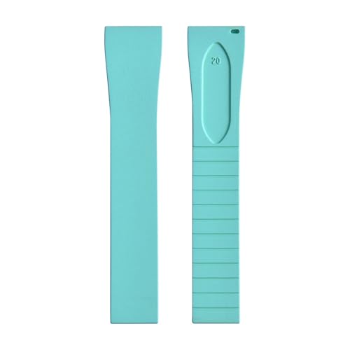 ZIYIWANG Das Armband mit Schmetterlingsverschluss aus Fluorkautschuk ist Schnellverschlussbändern verschiedener Größen und Bandanstoßbreiten von 16 mm bis 22 kompatibel(Cyan No Buckle,20mmx16mm) von ZIYIWANG