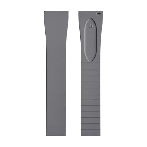ZIYIWANG Das Armband mit Schmetterlingsverschluss aus Fluorkautschuk ist Schnellverschlussbändern verschiedener Größen und Bandanstoßbreiten von 16 mm bis 22 kompatibel(Grey No Buckle,22mmx18mm) von ZIYIWANG