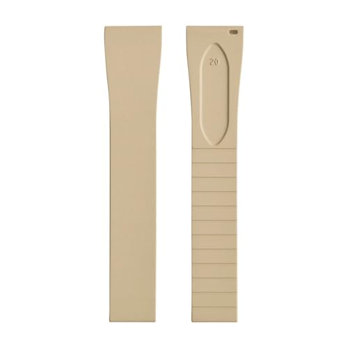 ZIYIWANG Das Armband mit Schmetterlingsverschluss aus Fluorkautschuk ist Schnellverschlussbändern verschiedener Größen und Bandanstoßbreiten von 16 mm bis 22 kompatibel(Khaki No Buckle,16mmx14mm) von ZIYIWANG