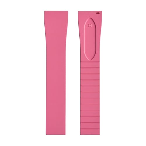 ZIYIWANG Das Armband mit Schmetterlingsverschluss aus Fluorkautschuk ist Schnellverschlussbändern verschiedener Größen und Bandanstoßbreiten von 16 mm bis 22 kompatibel(Pink No Buckle,16mmx14mm) von ZIYIWANG