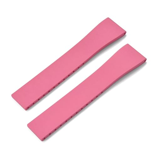 ZIYIWANG Das Gummiarmband mit Schmetterlingsverschluss ist Bandanstoßbreiten von 16 mm bis 22 kompatibel. Die Schnellverschlussbänder sind Sporttauchbändern(Pink No Buckle,19mmx16mm) von ZIYIWANG