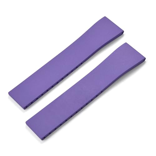 ZIYIWANG Das Gummiarmband mit Schmetterlingsverschluss ist Bandanstoßbreiten von 16 mm bis 22 kompatibel. Die Schnellverschlussbänder sind Sporttauchbändern(Purple1 No Buckle,21mmx18mm) von ZIYIWANG