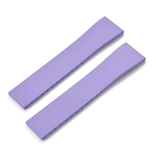 ZIYIWANG Das Gummiarmband mit Schmetterlingsverschluss ist Bandanstoßbreiten von 16 mm bis 22 kompatibel. Die Schnellverschlussbänder sind Sporttauchbändern(Purple2 No Buckle,19mmx16mm) von ZIYIWANG