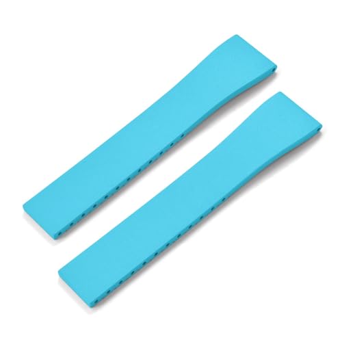 ZIYIWANG Das Gummiarmband mit Schmetterlingsverschluss ist Bandanstoßbreiten von 16 mm bis 22 kompatibel. Die Schnellverschlussbänder sind Sporttauchbändern(SkyBlue No Buckle,20mmx16mm) von ZIYIWANG