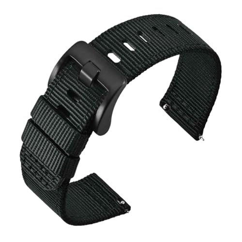 ZIYIWANG Das wasserdichte Uhrenarmband mit einer Anstoßbreite von 18 mm, 20 und 22 ist robusten Schließe ausgestattet verschiedenen Uhrenmodellen kompatibel(Black-Black,26mm) von ZIYIWANG