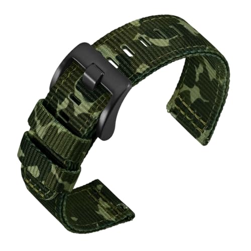 ZIYIWANG Das wasserdichte Uhrenarmband mit einer Anstoßbreite von 18 mm, 20 und 22 ist robusten Schließe ausgestattet verschiedenen Uhrenmodellen kompatibel(Camo green-Black,26mm) von ZIYIWANG