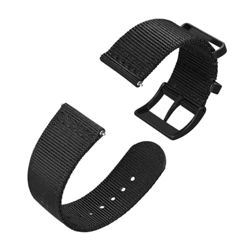 ZIYIWANG Ein schnell lösbares und austauschbares Nylonarmband for Herren, kompatibel mit Bandanstößen den Breiten 18 mm, 20 22(Black-B,22mm) von ZIYIWANG