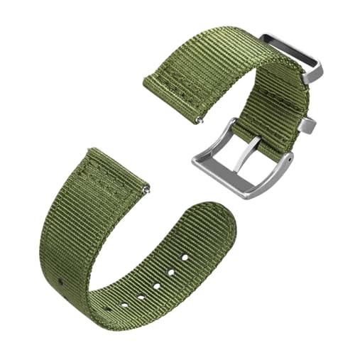 ZIYIWANG Ein schnell lösbares und austauschbares Nylonarmband for Herren, kompatibel mit Bandanstößen den Breiten 18 mm, 20 22(Green,20mm) von ZIYIWANG