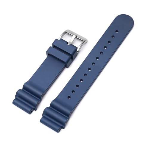 ZIYIWANG Kompatibel mit 20 mm und 22 Uhrenarmbandbreite. Fluorkautschuk-Uhrenarmband. Tauch- wasserfestes Sportuhrenarmband. Multifunktionsarmband for Herren(Royal01,20mm) von ZIYIWANG