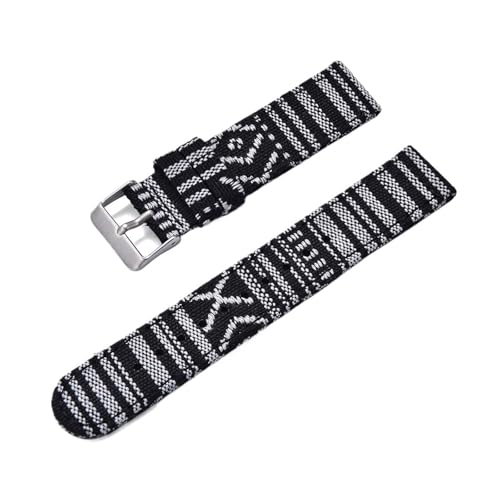 ZIYIWANG Kompatibel mit 20 mm und 22 breiten, mehrfarbigen Nylonbändern im Ethno-Stil Schnellverschluss-Canvas-Bändern. Uhren verschiedener Marken(Color 4,20mm) von ZIYIWANG