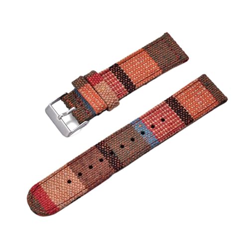 ZIYIWANG Kompatibel mit 20 mm und 22 breiten, mehrfarbigen Nylonbändern im Ethno-Stil Schnellverschluss-Canvas-Bändern. Uhren verschiedener Marken(Color 7,20mm) von ZIYIWANG