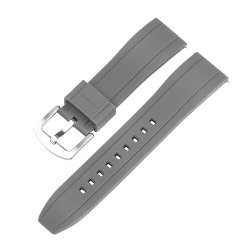 ZIYIWANG Kompatibel mit 20 mm und 22 mm Silikon-Uhrenarmbändern. Kompatibel mit wasserdichten Sport-Uhrenarmbändern for Herren. Universelle Armbänder mit Schnellverschluss.(Grey,22mm) von ZIYIWANG