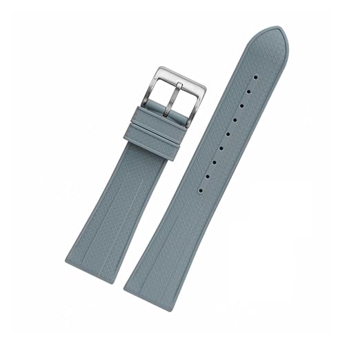 ZIYIWANG Kompatibel mit Kautschukbändern mit Ösen von 20 mm bis 22 mm Breite. Schnellverschluss und Austausch von Kautschukbändern for Männer und Frauen. Dornschließe aus Edelstahl.(Gray,22mm) von ZIYIWANG