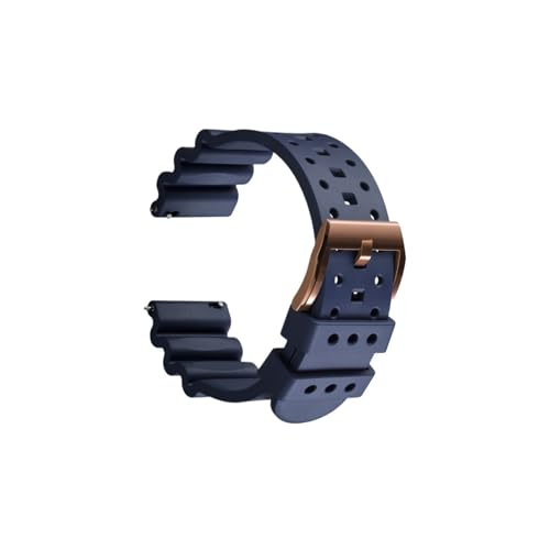 ZIYIWANG Kompatibel mit Ohrbreiten von 20 mm, 22 und 24 Gummiband. Schnellverschluss-Ohrmechanismus. Wasserabweisend schweißfest. Weiches Silikonband(Blue RG,22mm) von ZIYIWANG