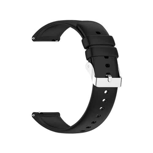 ZIYIWANG Kompatibel mit Schnellverschluss-Silikonbändern und weichen Gummibändern mit Bandanstoßbreiten von 22 bis 20 mm(Black,22mm) von ZIYIWANG