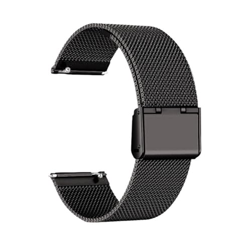 ZIYIWANG Kompatibel mit Uhrenarmbändern in den Breiten 18 mm, 20, 22 und 24 Uhrenarmband aus Edelstahl, kompatibel Uhrenzubehör Metall for Herren Damen(Black goukou,20mm) von ZIYIWANG