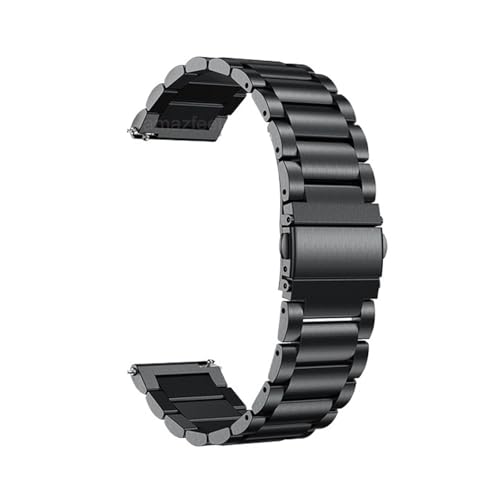 ZIYIWANG Kompatibel mit Uhrenarmbändern in den Breiten 18 mm, 20, 22 und 24 Uhrenarmband aus Edelstahl, kompatibel Uhrenzubehör Metall for Herren Damen(Black sanzhu,18mm) von ZIYIWANG