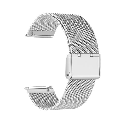 ZIYIWANG Kompatibel mit Uhrenarmbändern in den Breiten 18 mm, 20, 22 und 24 Uhrenarmband aus Edelstahl, kompatibel Uhrenzubehör Metall for Herren Damen(Silver goukou,18mm) von ZIYIWANG