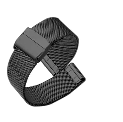 ZIYIWANG Milanese Uhrenarmband 12mm 14mm 16mm 18mm 20mm 22mm Herren Damen Universal Edelstahl Metall Uhrenarmband(Black Tool,16mm) von ZIYIWANG