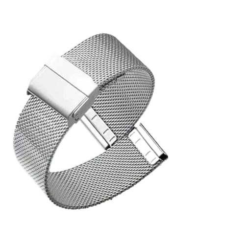 ZIYIWANG Milanese Uhrenarmband 12mm 14mm 16mm 18mm 20mm 22mm Herren Damen Universal Edelstahl Metall Uhrenarmband(Silver Tool,20mm) von ZIYIWANG