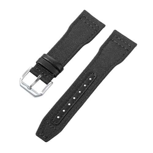 ZIYIWANG Nylon-Lederbänder sind kompatibel mit IW389101 IW388109 PORTOFINO-Stoffbändern und Lederbändern von 20 mm, 21 mm und 22 mm(Black,20mm) von ZIYIWANG