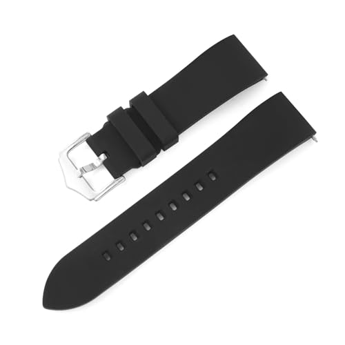 ZIYIWANG Silikon-Uhrenarmbänder sind mit wasserdichten Sportarmbändern mit Bandanstoßbreiten von 18 mm, 19 mm, 20 mm, 21 mm, 22 mm und 24 mm kompatibel(Black,18mm) von ZIYIWANG