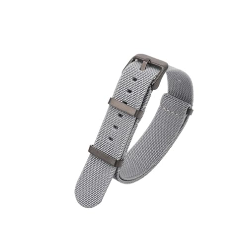 ZIYIWANG Waschbare, elastische Nylon-Uhrenarmbänder sind mit Bandanstoßbreiten von 18 mm, 20 und 22 kompatibel. Wasserdichte Outdoor-Uhrenarmbänder Unisex-Retro-Armbänder(Grey-Black,18mm) von ZIYIWANG