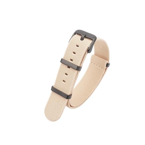 ZIYIWANG Waschbare, elastische Nylon-Uhrenarmbänder sind mit Bandanstoßbreiten von 18 mm, 20 und 22 kompatibel. Wasserdichte Outdoor-Uhrenarmbänder Unisex-Retro-Armbänder(Khaki-Black,18mm) von ZIYIWANG
