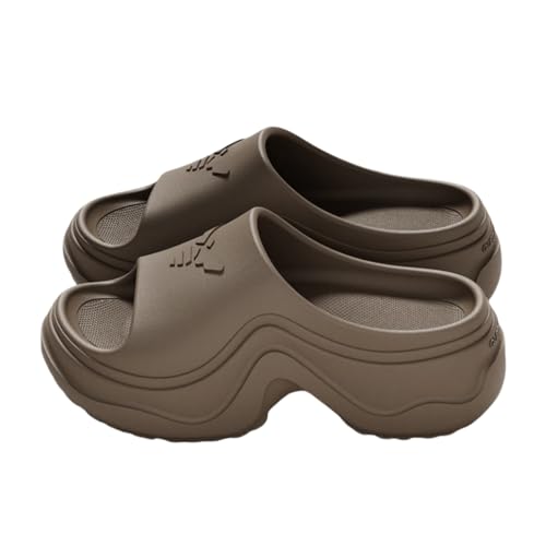 ZJMSZDE Duschpantoffeln Für Damen Eva-Hausschuhe Mit Dicker Locker Für Den Außengebrauch, Freizeitbad, Heimgebrauch, Frauenschuhe-Grau-39-40 von ZJMSZDE