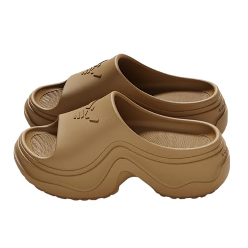ZJMSZDE Duschpantoffeln Für Damen Eva-Hausschuhe Mit Dicker Locker Für Den Außengebrauch, Freizeitbad, Heimgebrauch, Frauenschuhe-Kaffee-37-38 von ZJMSZDE