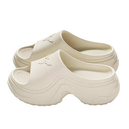 ZJMSZDE Duschpantoffeln Für Damen Eva-Hausschuhe Mit Dicker Locker Für Den Außengebrauch, Freizeitbad, Heimgebrauch, Frauenschuhe-Weiß-37-38 von ZJMSZDE