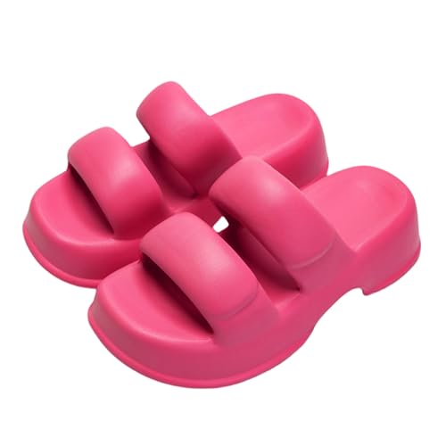 ZJMSZDE Duschpantoffeln Für Damen Pantoffeln Mit Dick-Soled-Pantoffeln Für Frauen Für Den Sommer Im Freien Am Strand Im Freien Im Freien-Rosenrot-38-39 von ZJMSZDE