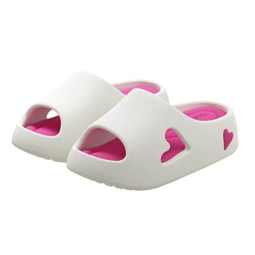 ZJMSZDE Duschpantoffeln Für Damen Pantoffeln Mit Dicker Löschung Für Frauen Im Sommer, Im Freien, Nicht Rutschfestigen Hausschuhen Im Freien, Nicht Rutschfestig, Abnehmbare Hausschuhe-Weiß-39-40 von ZJMSZDE