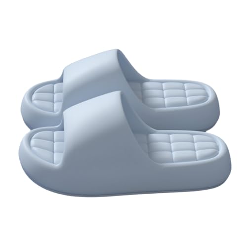 ZJMSZDE Duschpantoffeln Für Damen Sommer Frauen Einfache Sandalen Innen Im Innenbereich Dicker Sohle Trittscheiße Weicher Boden Badezimmer Paar Outdoor -Kleidung Männer-Blau-36-37 von ZJMSZDE
