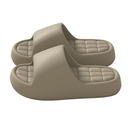 ZJMSZDE Duschpantoffeln Für Damen Sommer Frauen Einfache Sandalen Innen Im Innenbereich Dicker Sohle Trittscheiße Weicher Boden Badezimmer Paar Outdoor -Kleidung Männer-Kaffee-36-37 von ZJMSZDE