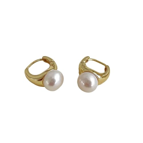 ZJPOJPH Perlen Creolen Kleine Runde Ohrringe For Frauen Schlichter Schmuck Elegantes Geschenk ZJPOJPH Perlen Creolen Kleine Runde Ohrringe For Frauen Schlichter Schmuck Elegantes Geschenk von ZJPOJPH
