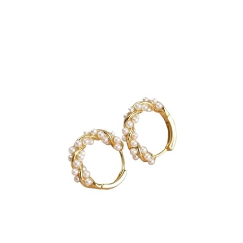 ZJPOJPH Perlen Creolen Kleine Runde Ohrringe For Frauen Schlichter Schmuck Elegantes Geschenk ZJPOJPH Perlen Creolen Kleine Runde Ohrringe For Frauen Schlichter Schmuck Elegantes Geschenk von ZJPOJPH