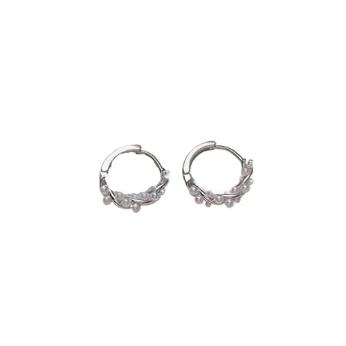 ZJPOJPH Perlen Creolen Kleine Runde Ohrringe For Frauen Schlichter Schmuck Elegantes Geschenk ZJPOJPH Perlen Creolen Kleine Runde Ohrringe For Frauen Schlichter Schmuck Elegantes Geschenk von ZJPOJPH