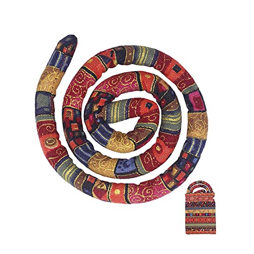 Spiralschloss Haarbindung Rot, Dünne Haarkrawatte für Männer und Frauen, ca. 63 x 1,27 cm mit Ethnischem Stilmuster, Biegsamer Kern, Geflochtene Design von ZJchao