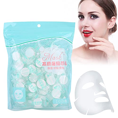 100 Stück Komprimierte Gesichtsmaske, Feuchtigkeitsspendend und Feuchtigkeitsspendend, Natürliche Baumwolle für Weiche Haut und Verbesserte Trockenheit 100 Stück Komprimierte Gesichtsmaske, Feuchtigkeitsspendend und Feuchtigkeitsspendend, Natürliche Baumwolle für Weiche Haut und Verbesserte Trockenheit von ZJchao