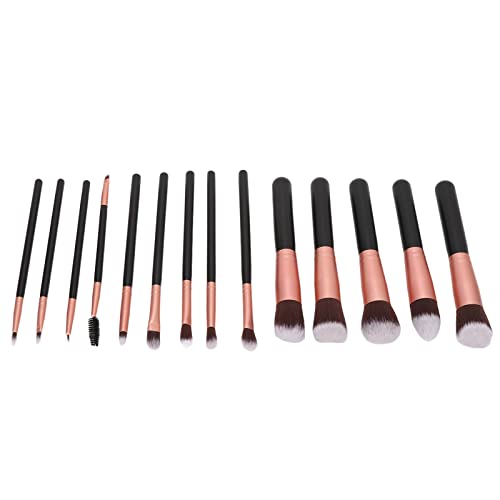 14 teilig Makeup Pinsel Set, Schminkpinsel, Kosmetikpinsel, Hochwertige SynthetischePuder Concealer Lidschatten Kosmetik Pinsel in Roségold mit Etui für Anfänger von ZJchao