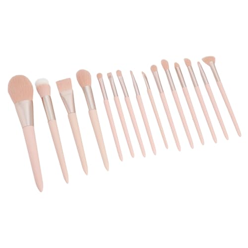 15-teiliges Rosa Lidschatten-Make-up-Pinsel-Set mit Puder-Concealern, Weiche Kunstfaser, Leicht zu Reinigen, Feine Verarbeitung, Breite Anwendung von ZJchao