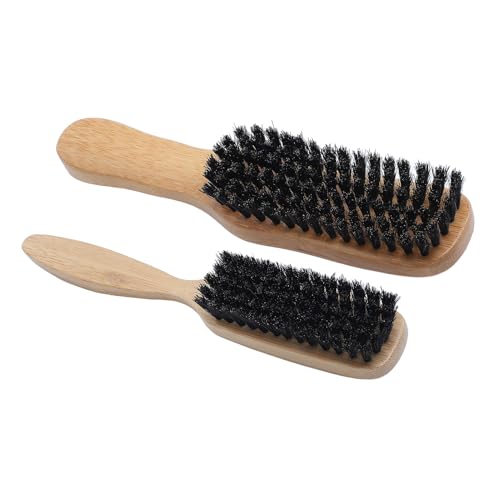 2 PCS Schnurrbart-Straight Ing Bart Pflege Styling-Bürste für Männer mit Verstärktem Bürsten Haar, Ideal Zum Formen von Bärten und Haaren, Feine und Flexible Bürste, die für von ZJchao
