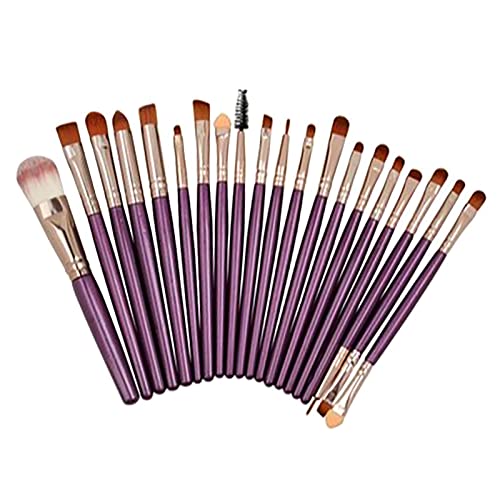 20-teiliges Professionelles Make-up-Pinsel-Set mit Weichen und Langlebigen Pinseln für Gleichmäßiges Auftragen von Make-up – Inklusive Lidschatten, Mascara, Lippenstift, von ZJchao