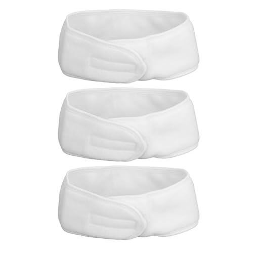 3-teiliges Wimpernverlängerungs-Stirnband, Wimpernverlängerungs-Stirnband, Weiches, Bequemes, Multifunktionales Wimpernverlängerungs-Pad-Handtuch (WHITE) von ZJchao